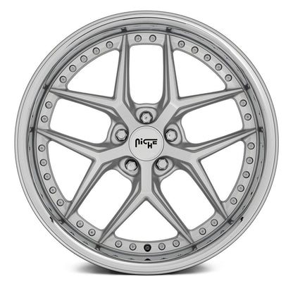 NICHE ROAD WHEELS - M225 Vice Silver / Chrome Lip