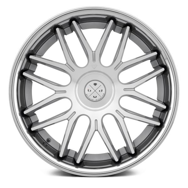 BLAQUE DIAMOND WHEELS - BD-27 Silver Machine / Chrome Lip