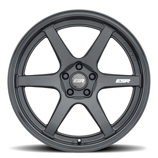 ESR WHEELS APEX SERIES AP6 -  MATTE BLACK GLOSS BLACK LIP