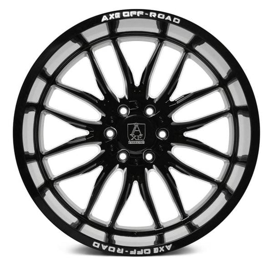 AXE Offroad Hades Gloss Black Milled Wheels – Premium off-road rims for trucks & SUVs, designed for durability, style, and high performance.