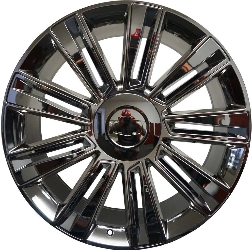 ELITE CUSTOM RIMS - CADILLAC ESCALADE RIMS FULLY CHROME RIMS FITS ESCALADE EXT ESV WHEELS