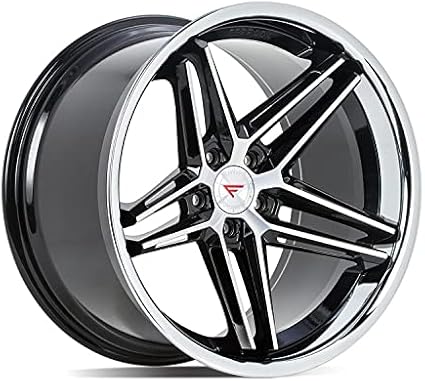 Ferrada Wheels CM1 . Machine Black / Chrome Lip