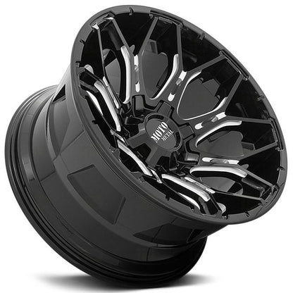 MOTO METAL WHEELS MO808 SNIPER GLOSS BLACK MILLED OFF-ROAD RIMS