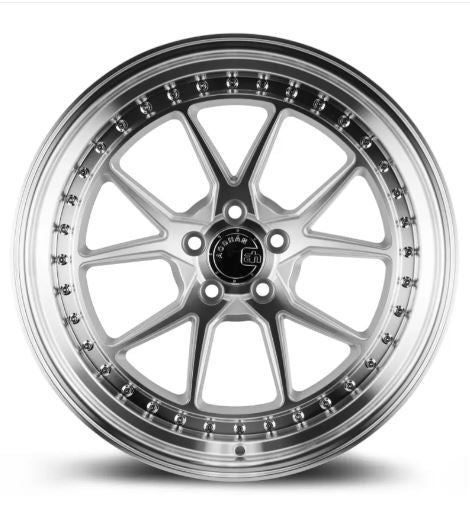 AODHAN WHEELS DS08 - Silver w/ Machined Face | Lightweight, Stylish, and High-Performance Wheels for Sport, Tuner & Luxury Cars