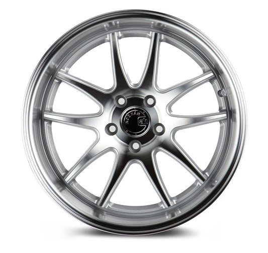 AODHAN WHEELS DS02 - Silver w/ Machined Face | Bold, Lightweight, and Stylish Deep-Dish Wheels for Sport, Tuner & Luxury Cars