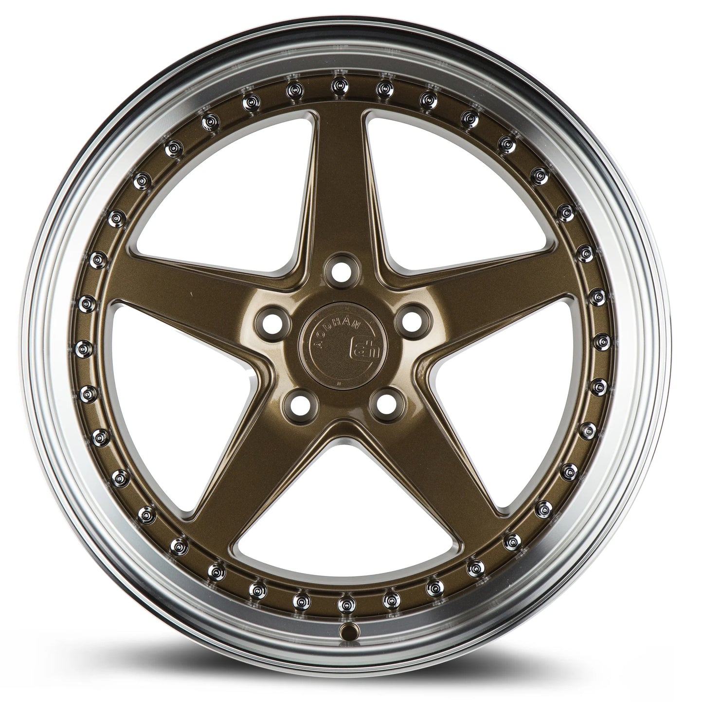 AODHAN WHEELS DS05 - Bronze w/ Machined Lip | Lightweight Performance Wheels for Sport, Luxury & Tuner Cars