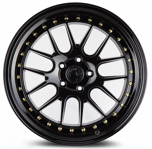 AODHAN WHEELS DS06 - Gloss Black | Sleek, Lightweight, and High-Performance Wheels for Sport, Tuner & Luxury Cars