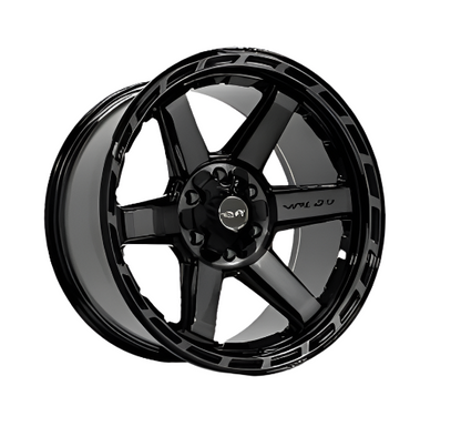 4PLAY WHEELS 4P63 – Gloss Black Brushed Face Truck & SUV Rims | High-Performance Off-Road Wheels