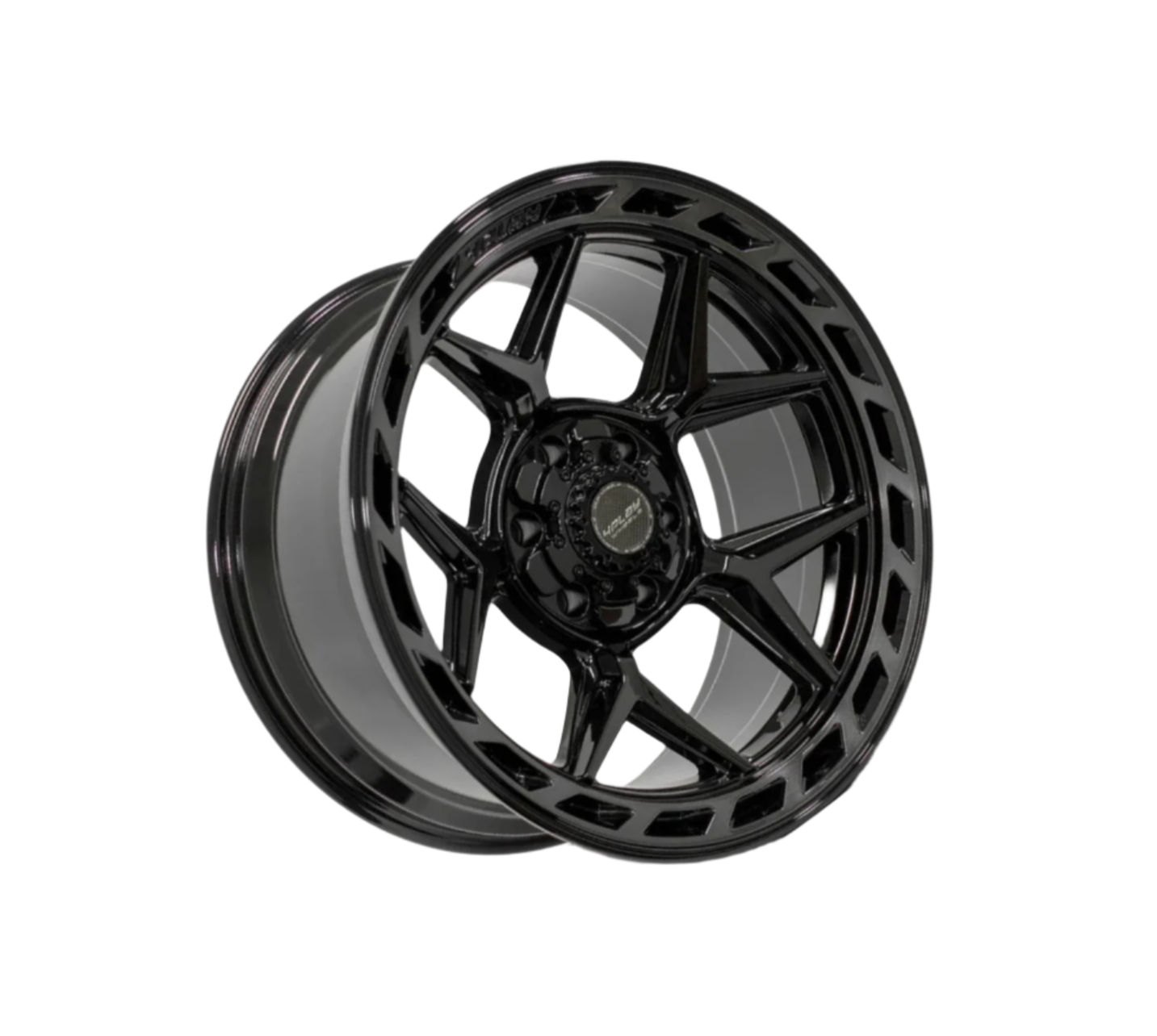 4PLAY WHEELS 4P55 – Durable Gloss Black Brushed Face Wheels for SUVs | High-Performance Off-Road Rims