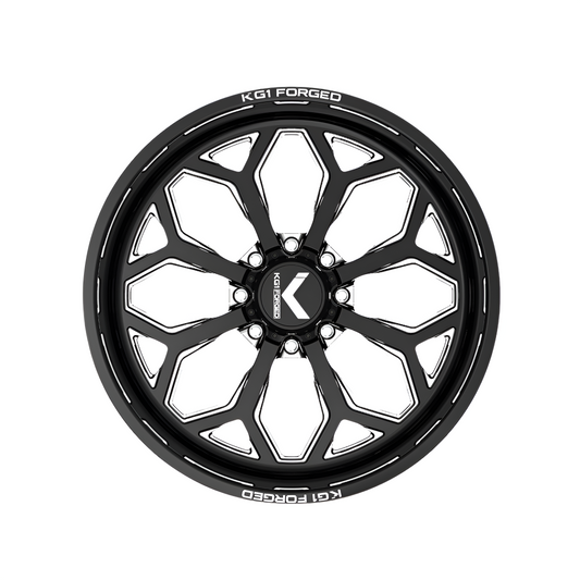 KG1 FORGED WHEELS Knox Gloss Black Milled