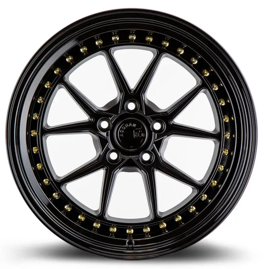 AODHAN WHEELS DS08 - Gloss Black | Stylish Multi-Spoke Performance Wheels for Sport, Tuner & Luxury Cars