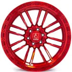 "AXE Wheels Offroad Icarus Candy Red – Bold and durable off-road rims for trucks & SUVs, designed for high performance with a striking candy red finish."