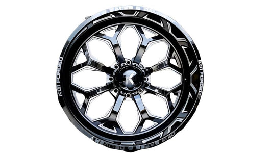 KG1 FORGED WHEELS Knox Gloss Black Milled